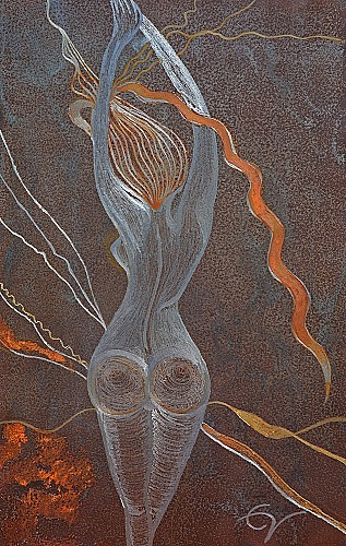 Femme en feu (50 x 80 cm)